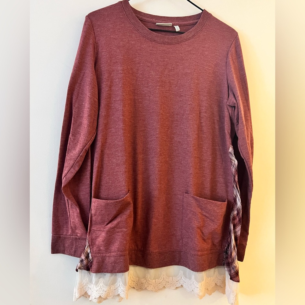 Lori Goldstein Long Sleeve Swing Top with Pockets